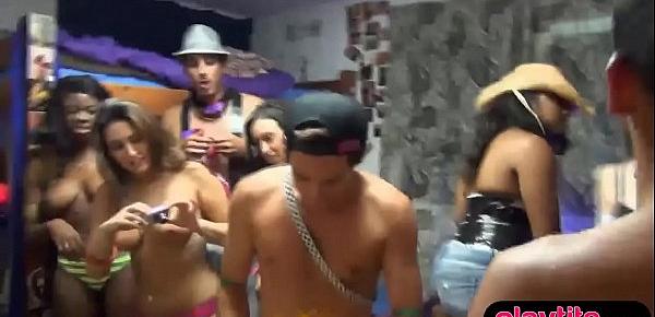  College birthday party with teen chicks ends in groupsex